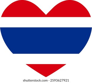 thailand flag heart shaped icon illustrator country flags  symbol nation  