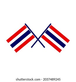 Thailand flag icon logo design vector template