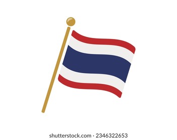 Ilustración del vector de la bandera de Tailandia