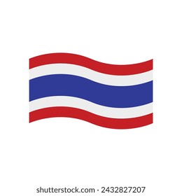thailand flag icon vector template illustration logo design
