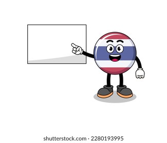 ilustración de marca tailandia haciendo una presentación , diseño de caracteres