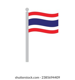 Thailändische Flagge. Flagge Thailands einzeln