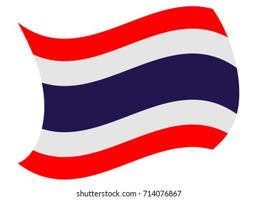 thailand flag moved by the wind