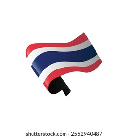Thailand flag nation waving design vector