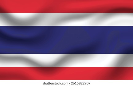 Thailand Flag National waving banner background