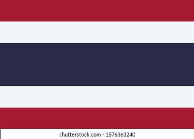 Thailand Flag Official Flag Thailand Vector Stock Vector (Royalty Free ...