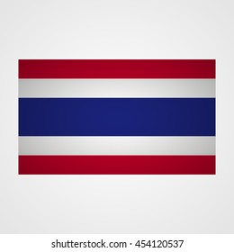 Thailand flag on a gray background. Vector illustration