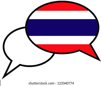 Thailand flag on speaking bubble
