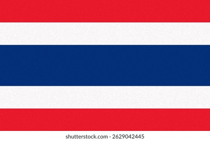 Bandera de Tailandia con fondo de pared de textura de papel. Ilustración vectorial 
