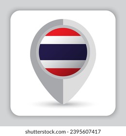 Thailand Flag Pin Map Icon