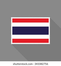 Thailand flag postage stamp - Vector