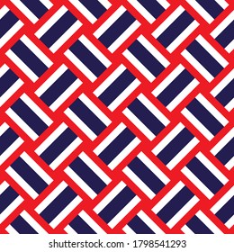 thailand flag, seamless pattern. vector background