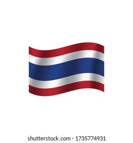 Thailändische Flagge. Einfache Vektor. Nationale Flagge Thailands 