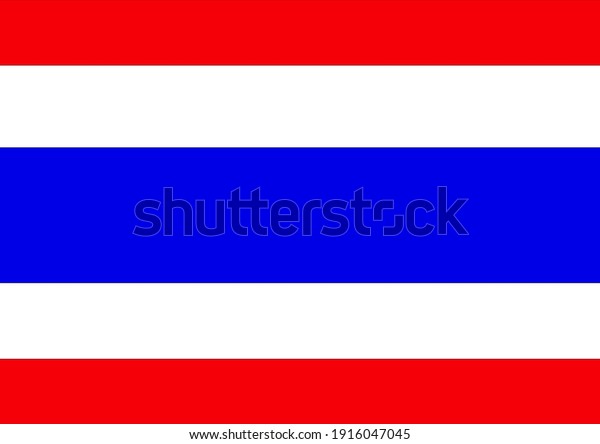Thailand flag\
square shape vector\
illustration