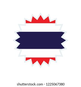 Thailand flag. Thailand star flag.