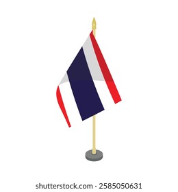 thailand flag table vector design illustration