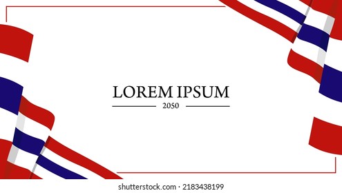 Thailändische Flagge, Vektorhintergrund, Banner-Design