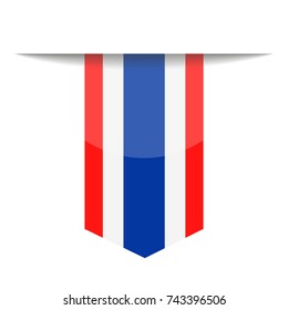 Thailand Flag Vector Bookmark Icon - Illustration