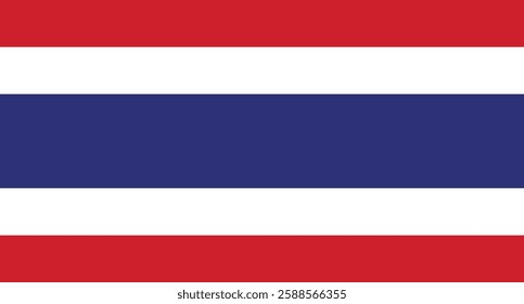 Thailand flag vector design and digital illustration , national flag of Thailand country