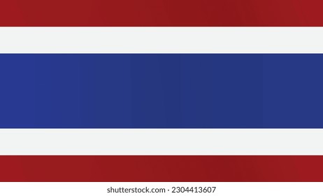 Thailand flag vector design illustration. National flag of Thailand, Thailand flag in standard proportion color mode RGB. 
