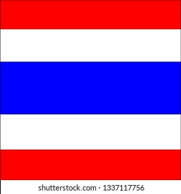 thailand flag vector icon