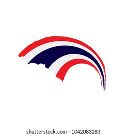 Thailand flag, vector illustration