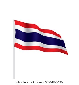 Thailand flag, vector illustration on a white background