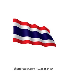 Thailand flag, vector illustration on a white background