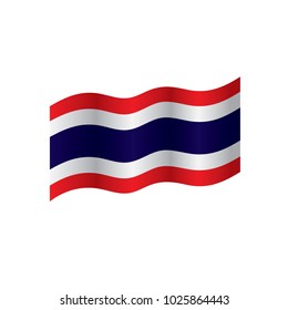 Thailand flag, vector illustration on a white background