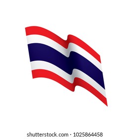 Thailand flag, vector illustration on a white background