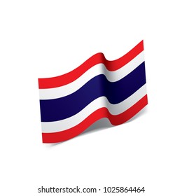 Thailand flag, vector illustration on a white background