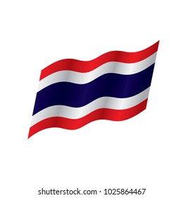 Thailand flag, vector illustration on a white background