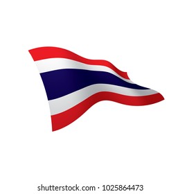 Thailand flag, vector illustration on a white background