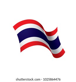Thailand flag, vector illustration on a white background