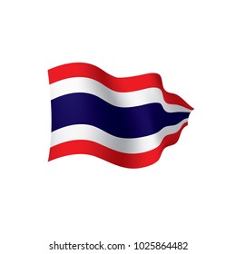 Thailand flag, vector illustration on a white background