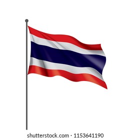 Thailand Flag Vector Illustration On White Stock Vector (Royalty Free ...