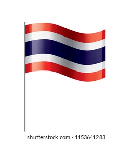 Thailand flag, vector illustration on a white background