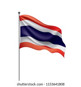 Thailand flag, vector illustration on a white background