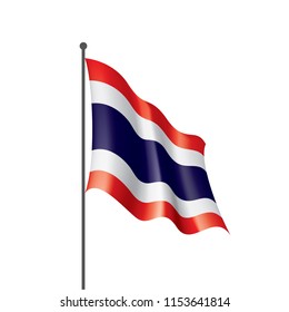 Thailand flag, vector illustration on a white background