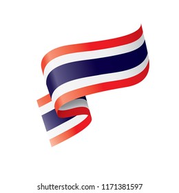 Thailand flag, vector illustration on a white background