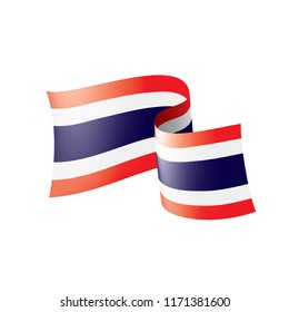Thailand flag, vector illustration on a white background