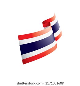 Thailand flag, vector illustration on a white background