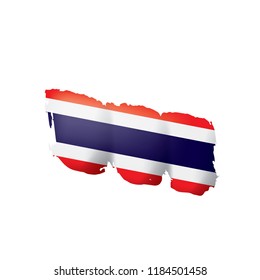 Thailand flag, vector illustration on a white background.