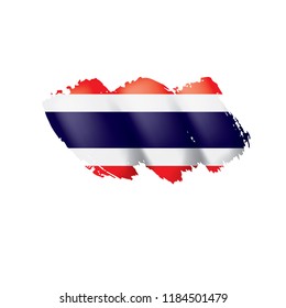 Thailand flag, vector illustration on a white background.