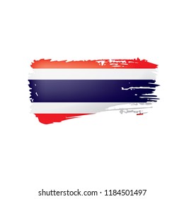 Thailand flag, vector illustration on a white background.