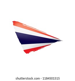 Thailand flag, vector illustration on a white background.