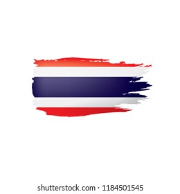 Thailand flag, vector illustration on a white background.