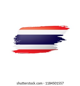 Thailand flag, vector illustration on a white background.