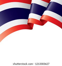 Thailand flag, vector illustration on a white background