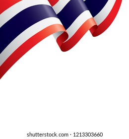Thailand flag, vector illustration on a white background